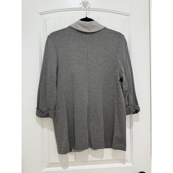 NWT Soft Joie Neville Blazer Gray Knit Open Front Jacket Women’s S L - Picture 4 of 8